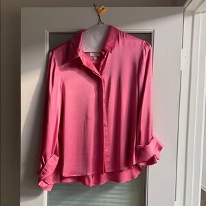 Chic Pink Button Down Shirt for Women